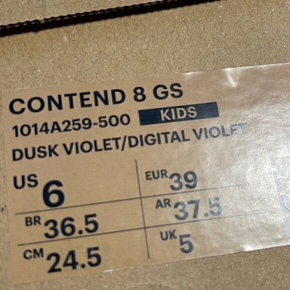 ASICS Kid's Contend 8 Purple Running Shoes - Picture 6 of 10